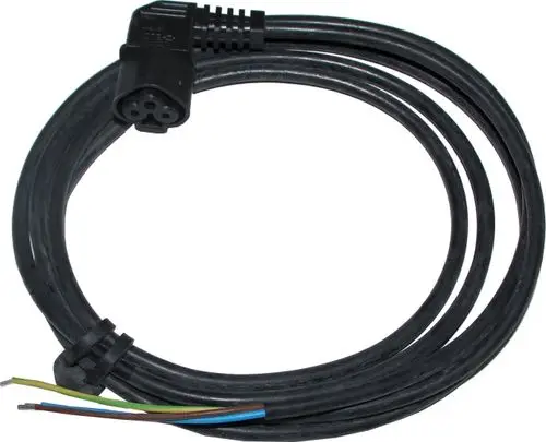 Kabel mit Gegenstecker für UPM-Pumpe, geeignet für Wolf-Produkte. Kabel mit mehreren Leitungen in isolierter Ummantelung.